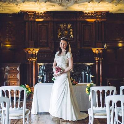 Bride inside Elizabethan House